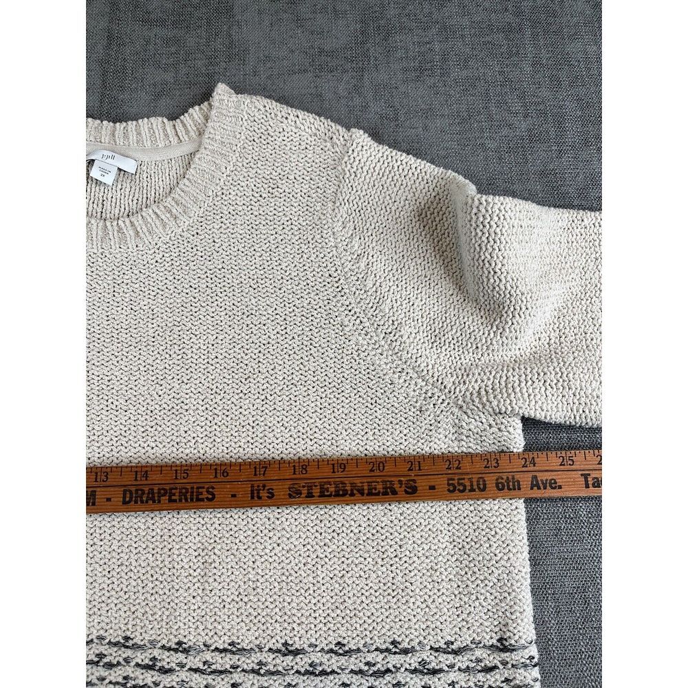 J Jill Sweater Women (2X) Beige Plus V-Neck Knitted Crochet Pullover Cottagecore - Picture 5 of 7